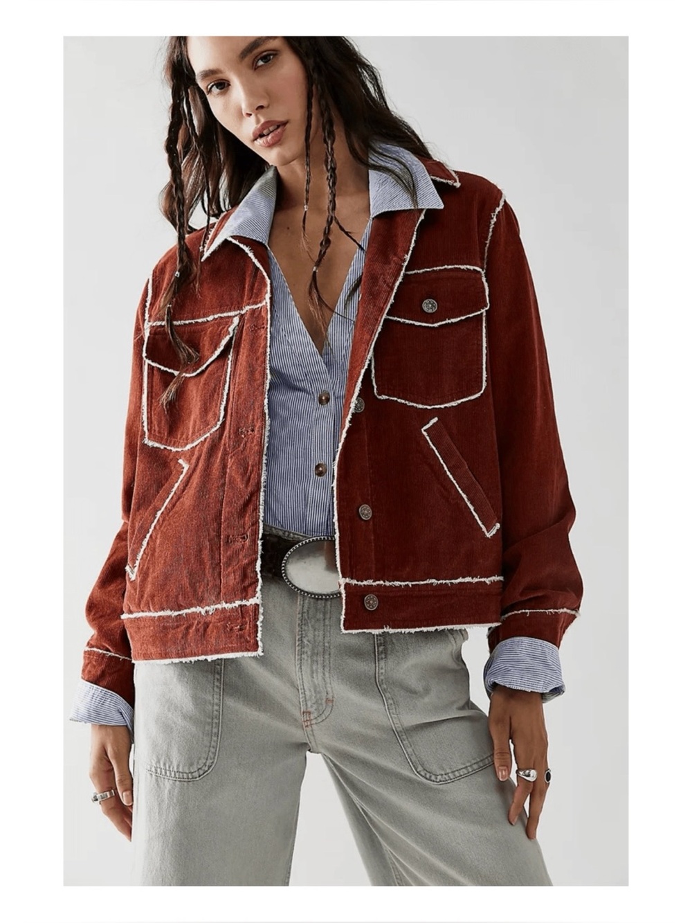 NWT Free People Heartland Workwear Corduroy Jacket Size XS